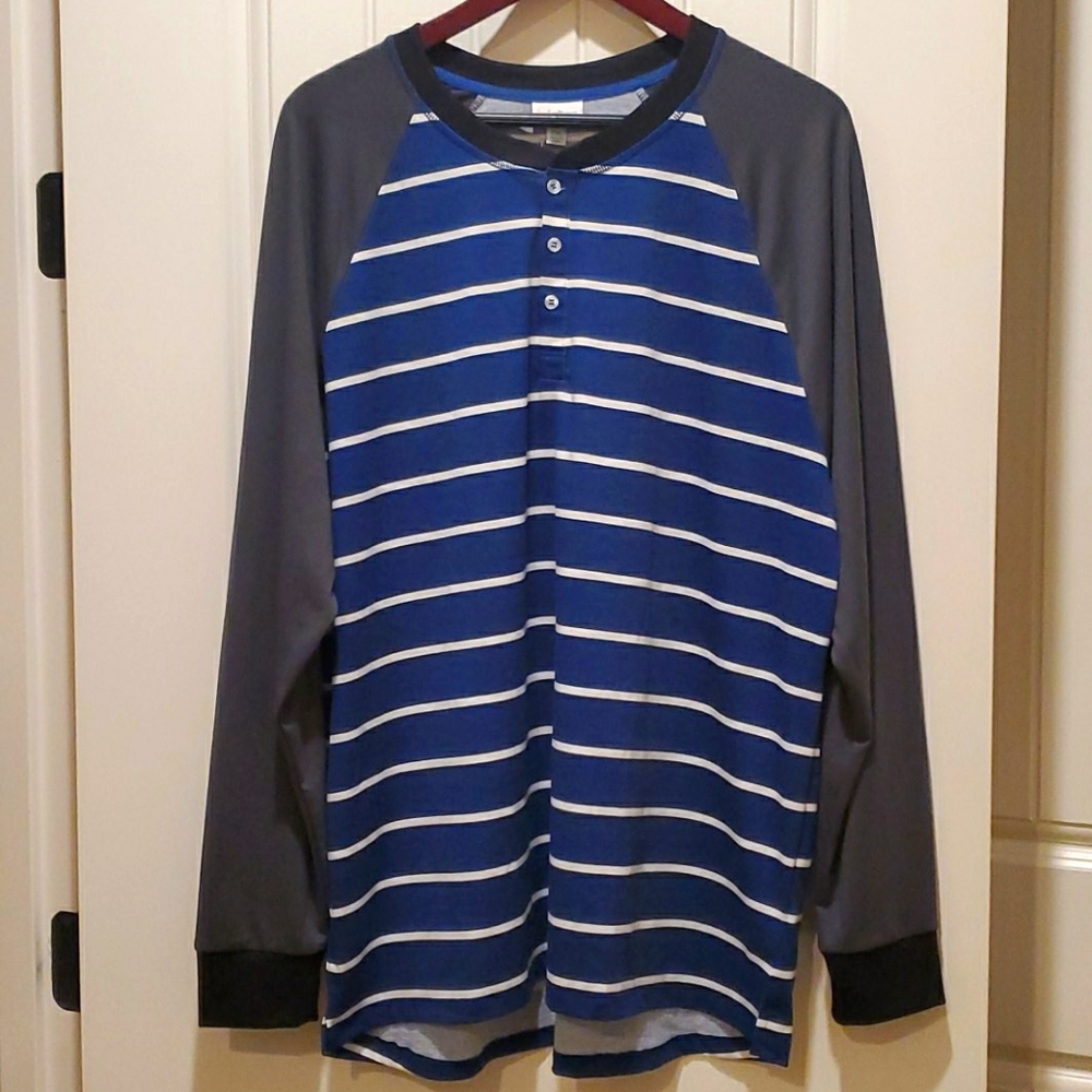 LuLaRoe Blue White Stripes Mark